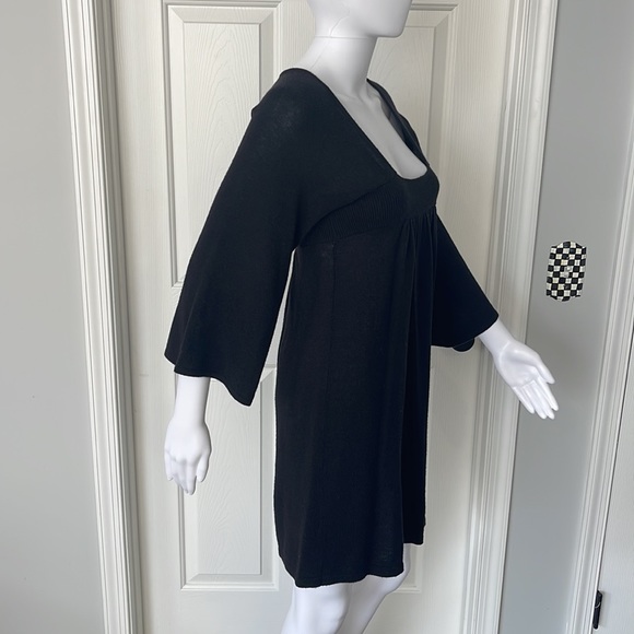 Excellent Condition Express Empire Waist Black Mini Sweater Dress-Small - Picture 3 of 6